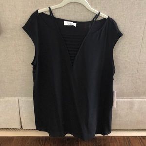 Black silk top